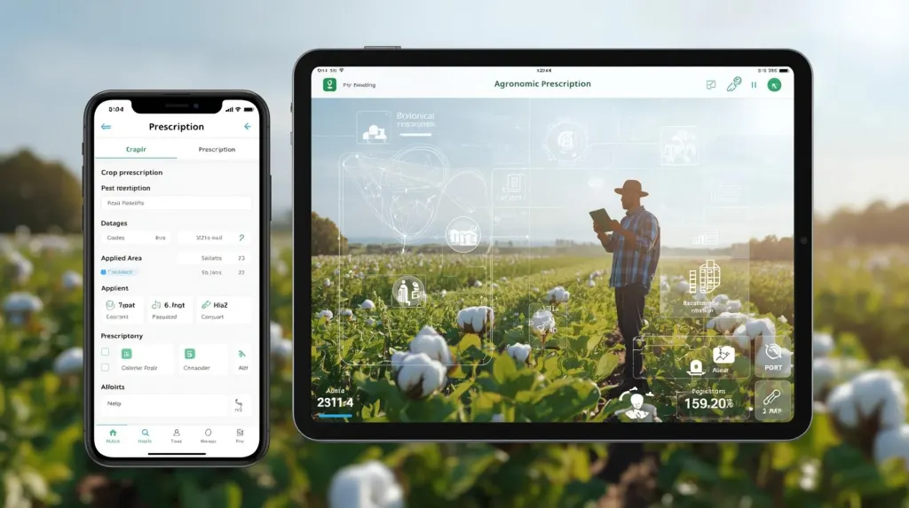 Aplicativo de receituário agronômico em celular e tablet