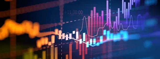 Painel de indicadores de business intelligence